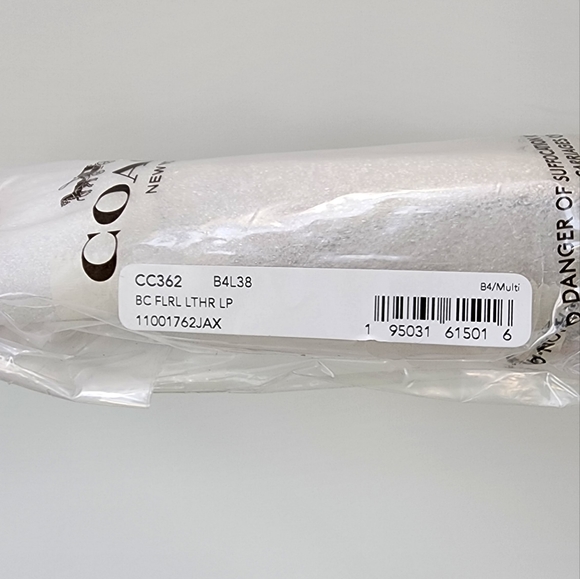 COACH Loop Bag Charm Key Ring in RETRO Classic Floral Print with Dog Clip NWT! - Picture 7 of 10